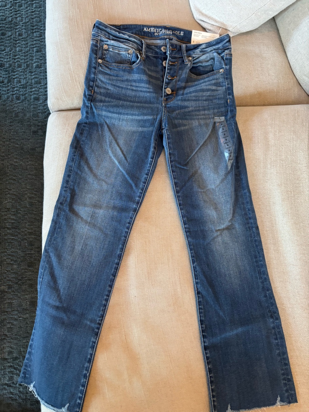 American Eagle Outfitters hi-rise crop flare Button-Fly Jeans